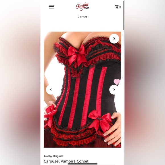 Vampire costume corset top size M - Picture 1 of 3